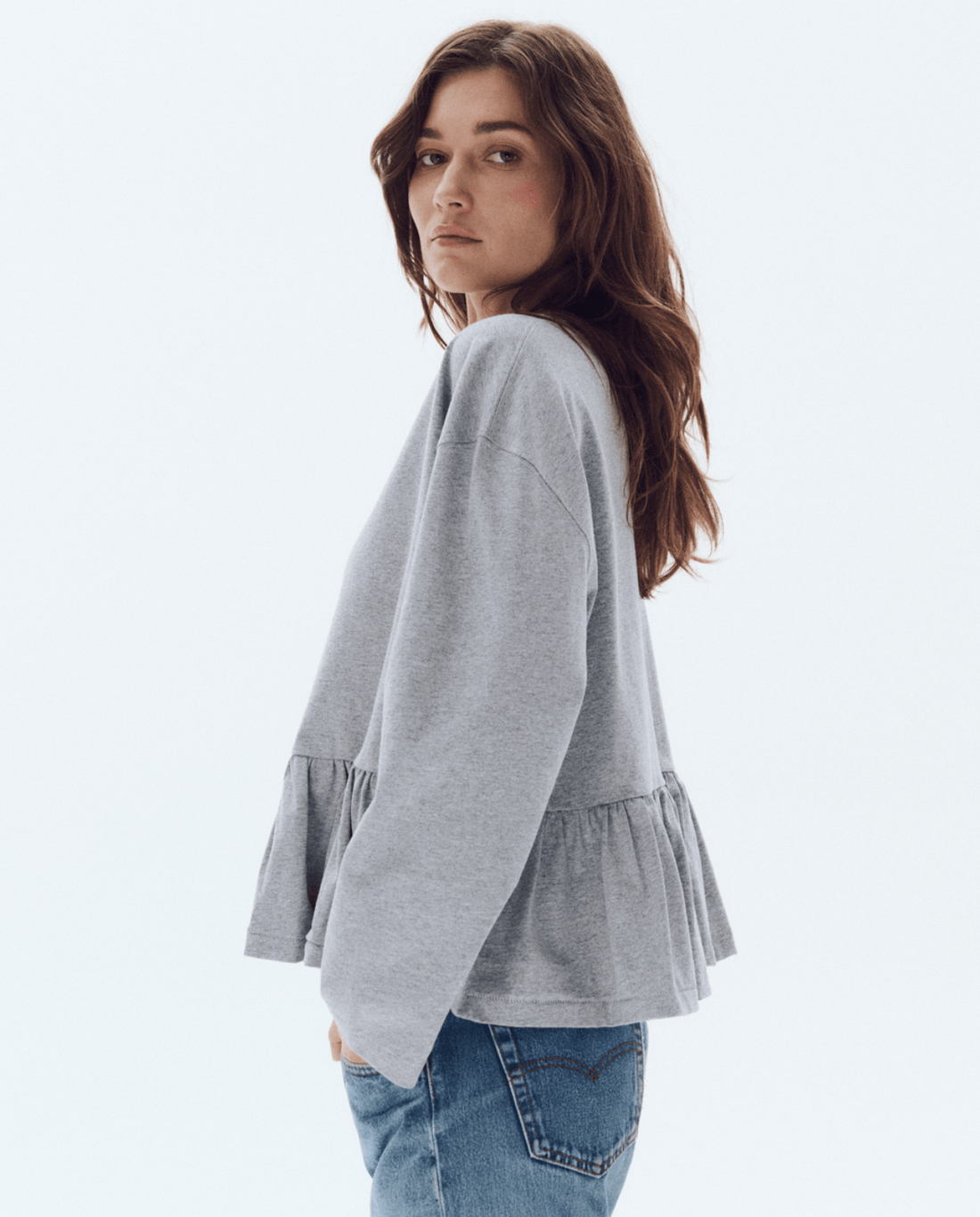 The Long Sleeve Ruffle Tee