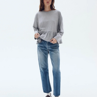 The Long Sleeve Ruffle Tee