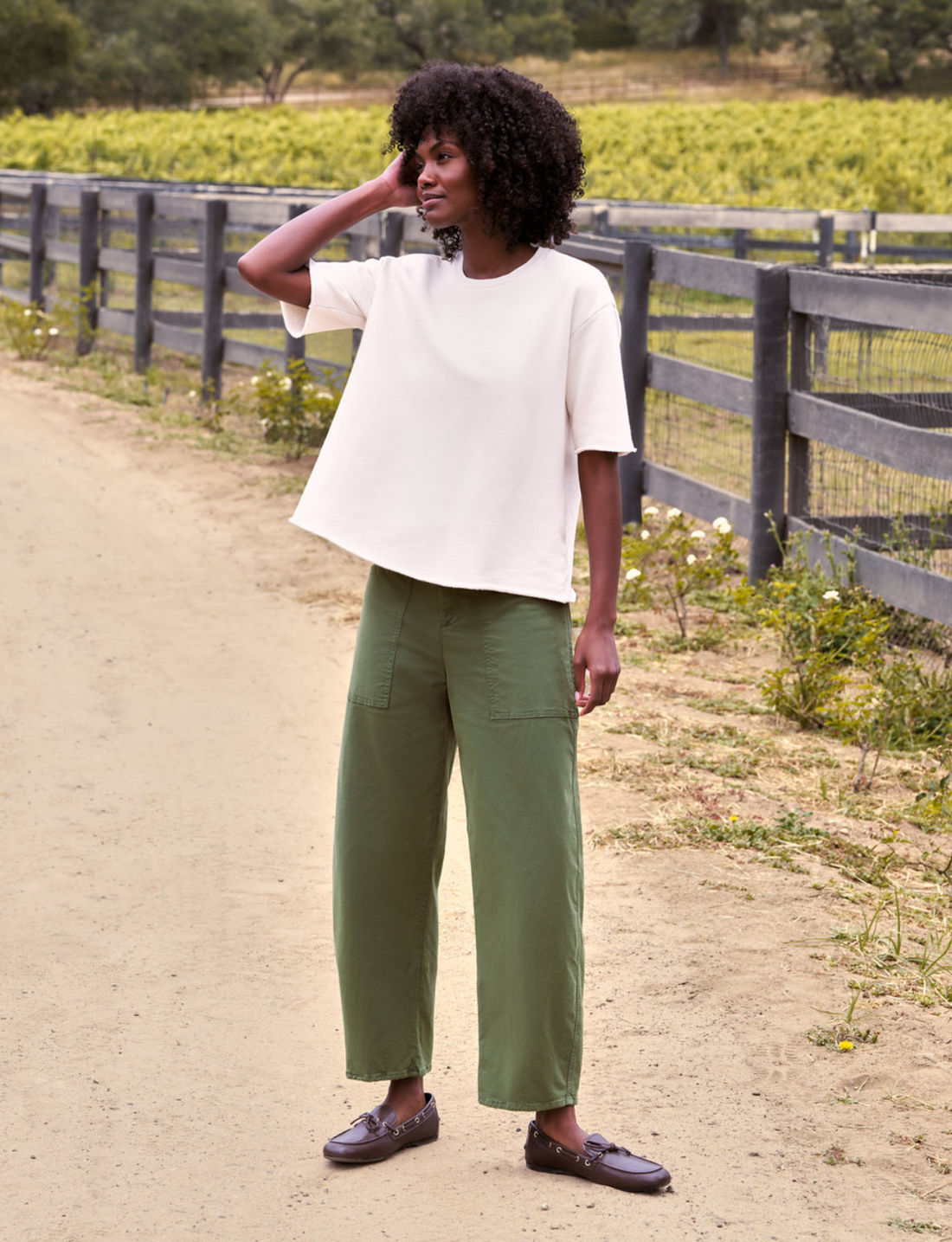 Bray Barrel Pant Army
