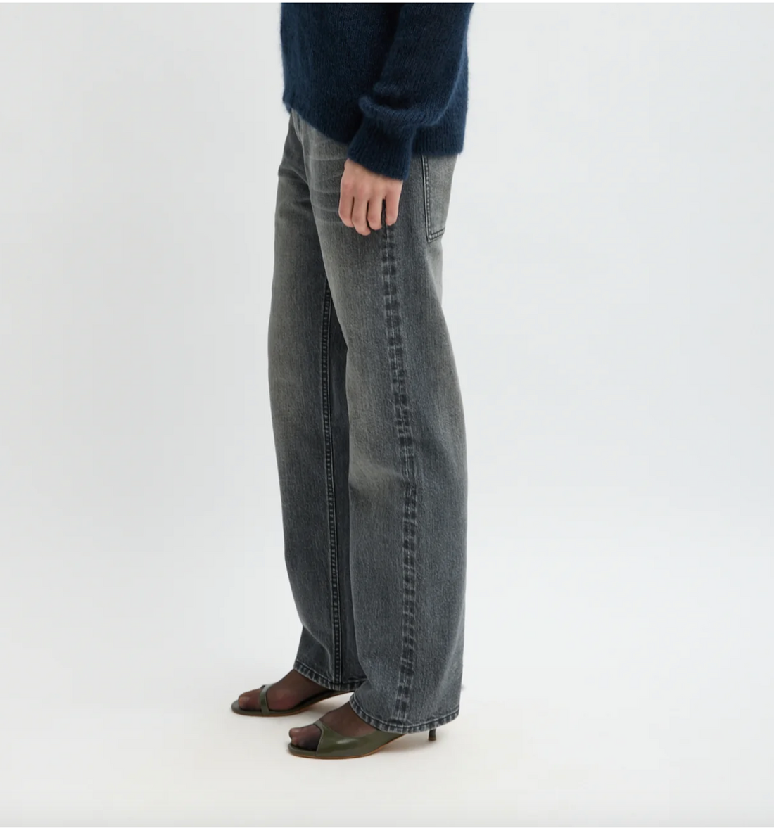 Black Stretch Selvedge Denim Charlotte Jean