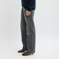Black Stretch Selvedge Denim Charlotte Jean