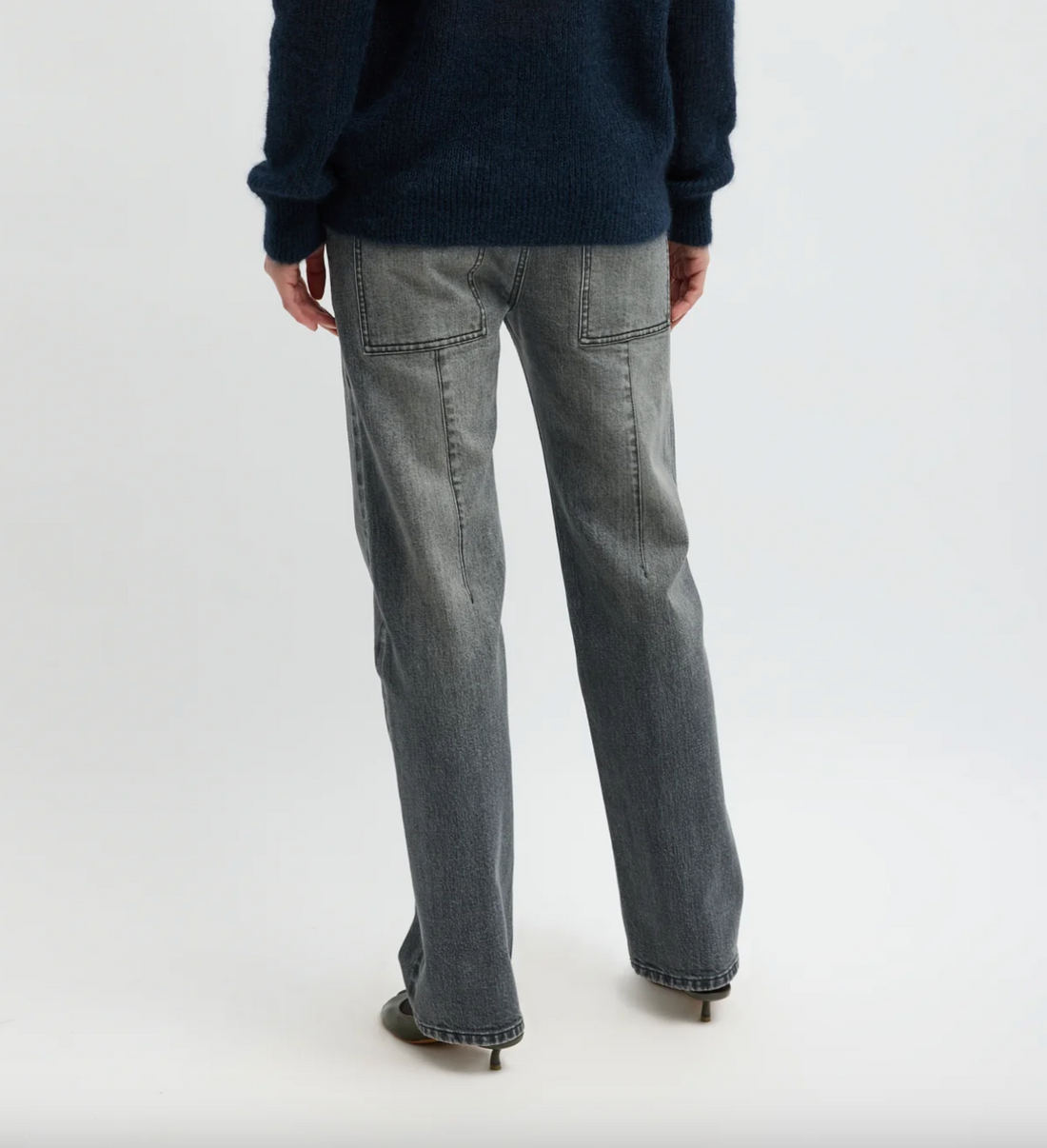 Black Stretch Selvedge Denim Charlotte Jean