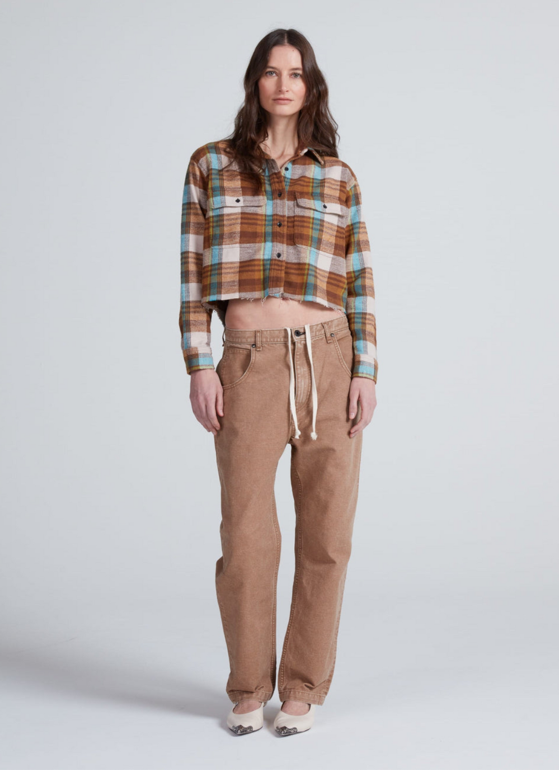 Crosby Les Plaid Top