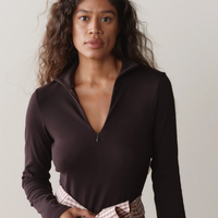 The Baby Rib Zip-Up Espresso