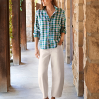 Eileen Green & Pink Plaid Flannel