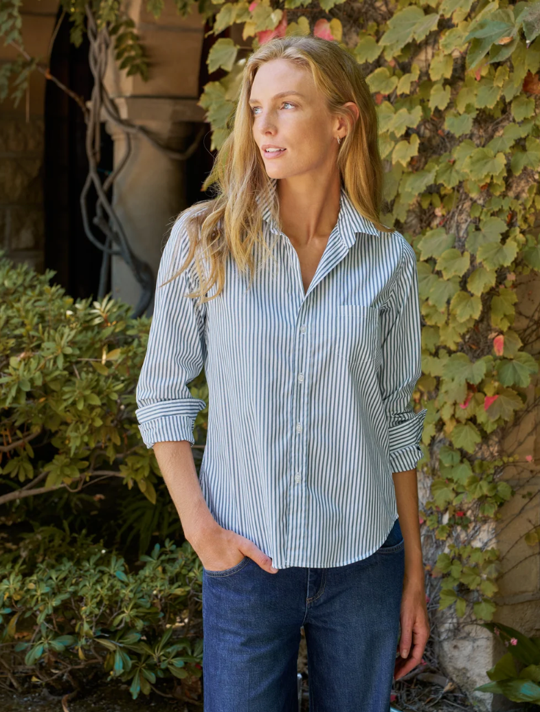 Barry Green Stripe Button Up