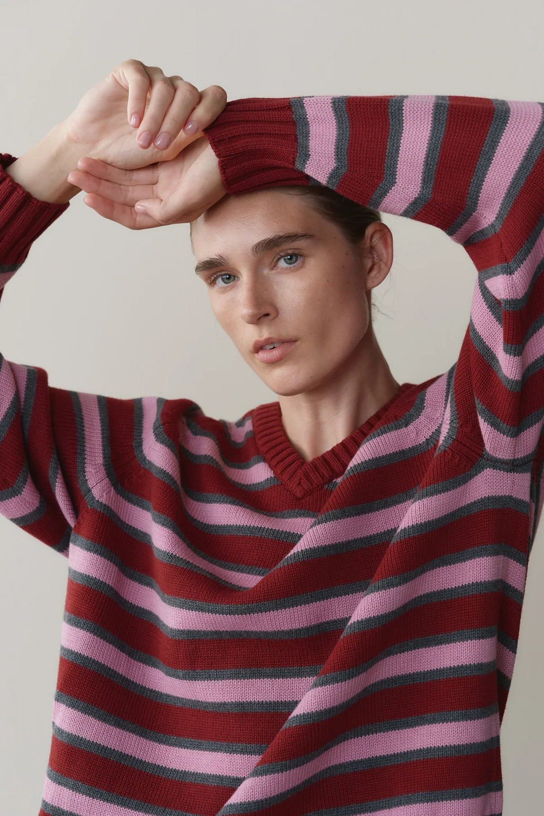 The Cotton Knit Stripe Sweater