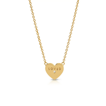 Fluted Heart Necklace