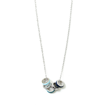 Blue Mix Ring Necklace