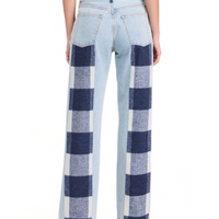 Navy Plaid Stripe Everyday Jeans