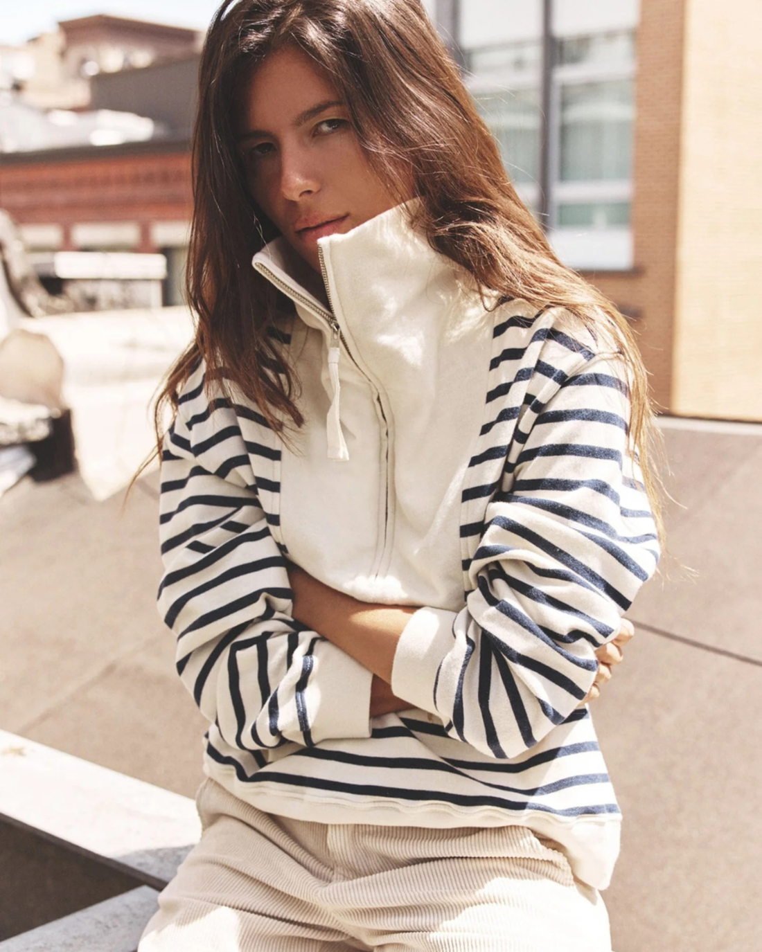 Kat Striped Sweatshirt