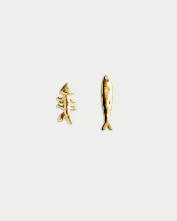 Sardine & Fishbone Earrings