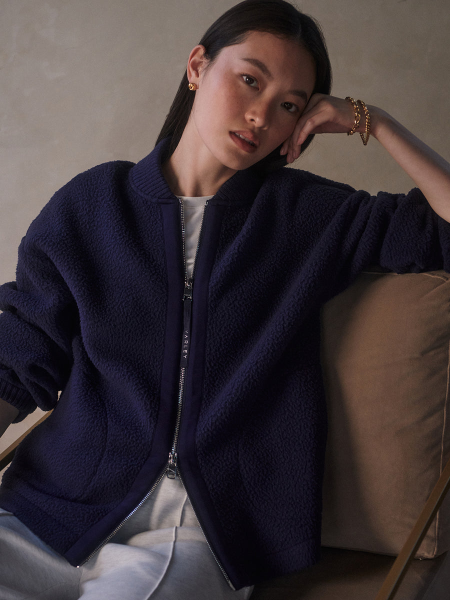 Willmont Fleece Evening Blue