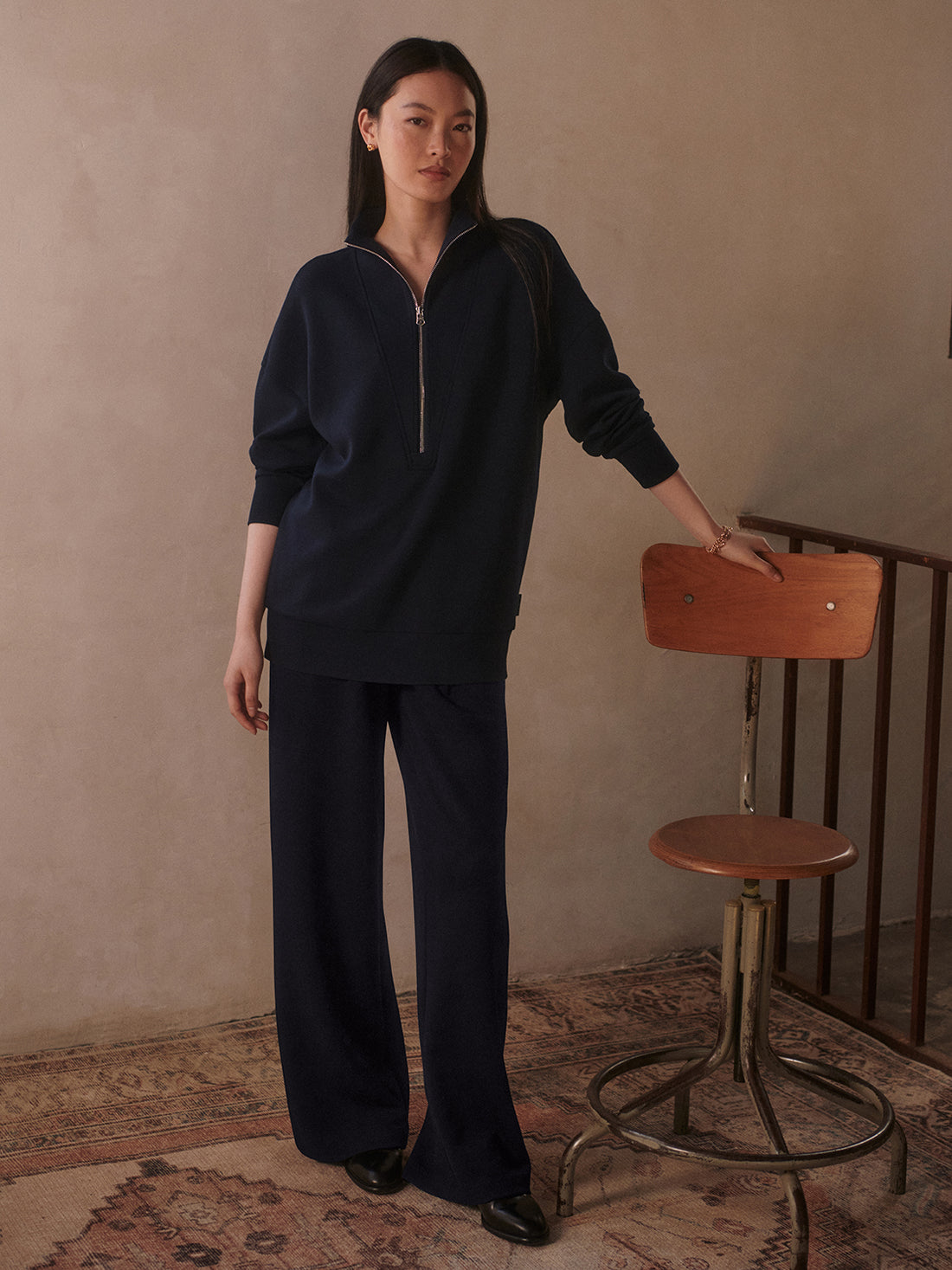 The Extra Wide Leg Pant Navy