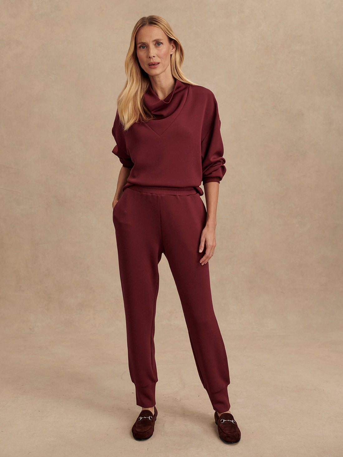 Slim Cuff Pant Maroon