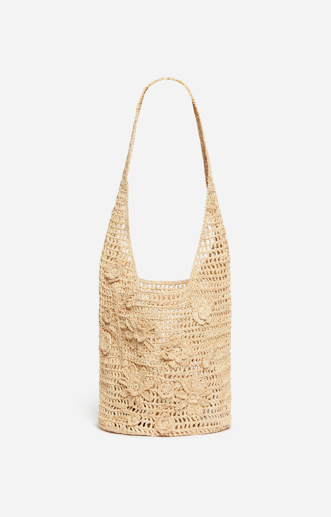 Raffia Floral Tote