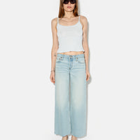 Mid Rise Wide Leg Crop