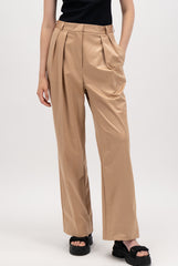 Pleated Wide Leg Trouser