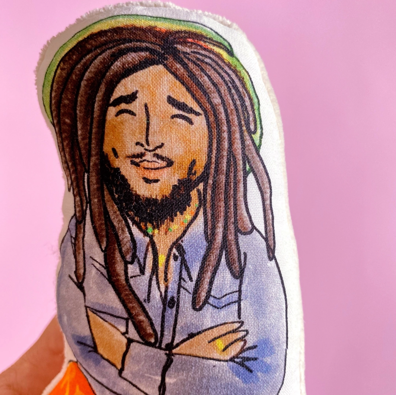 Rasta Man Baby Rattle – Slate