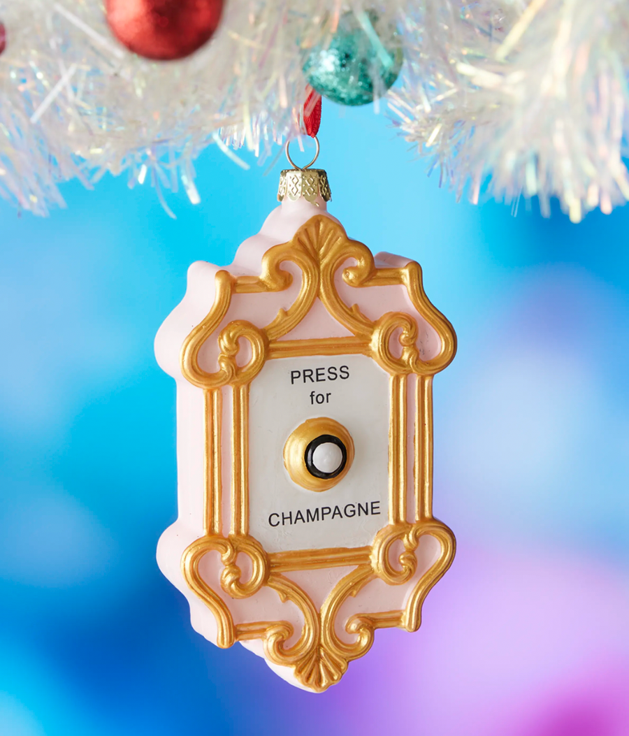 Champagne Button Ornament